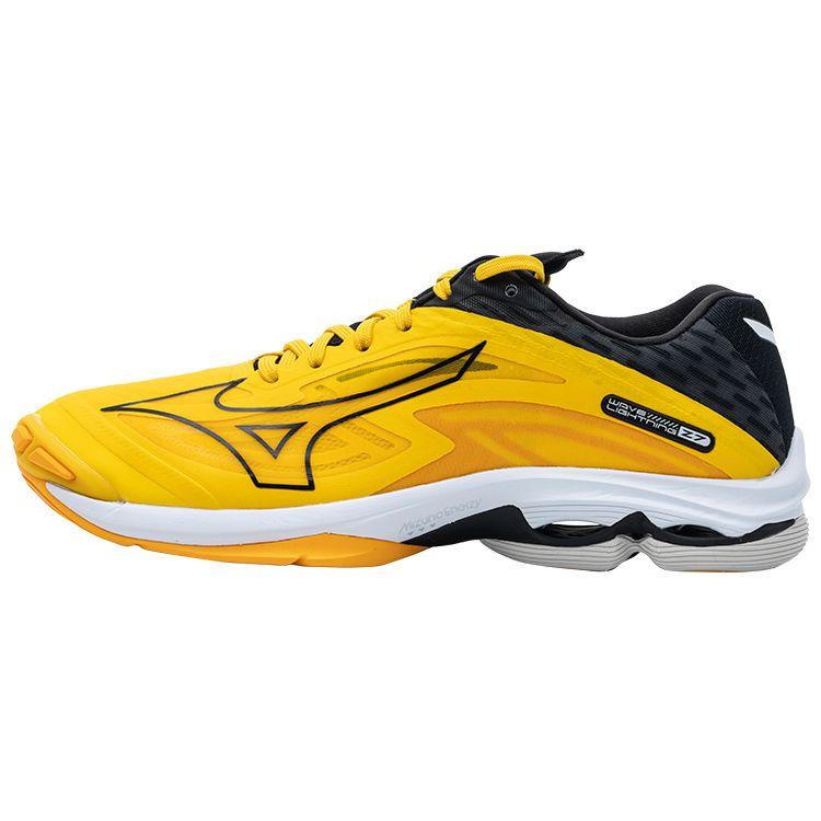 

Mizuno Волейбольные кроссовки Wave Lightning Z7 с низким верхом, нескользящие, прочные, с амортизацией, унисекс, желто-черные V1GA220012 46
