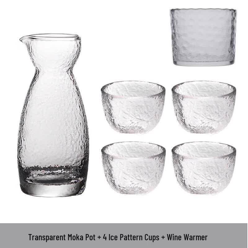 Qiwei Japanese Hammered Glass Sake Cup Set