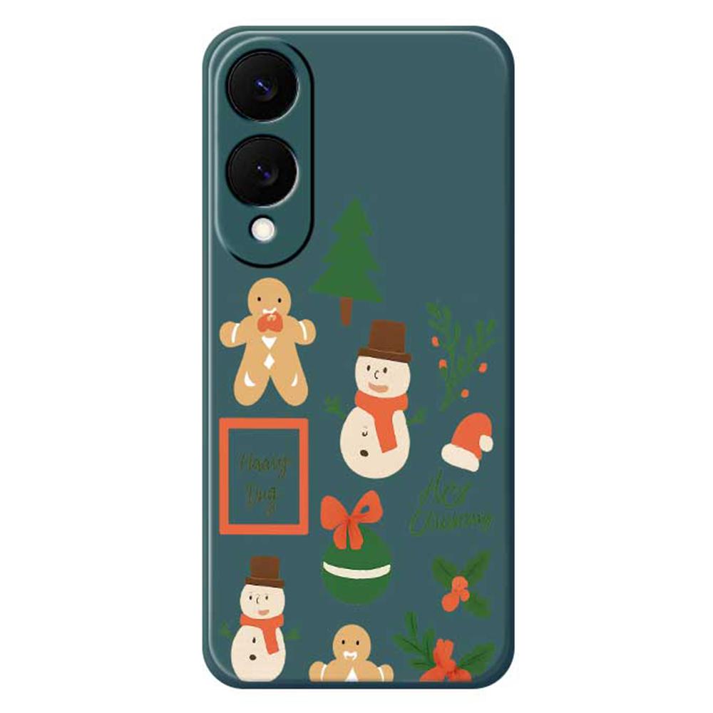 For Samsung Galaxy S25 Edge Case Christmas Snowman Pattern Printing Straight Edge TPU Phone Back Cover