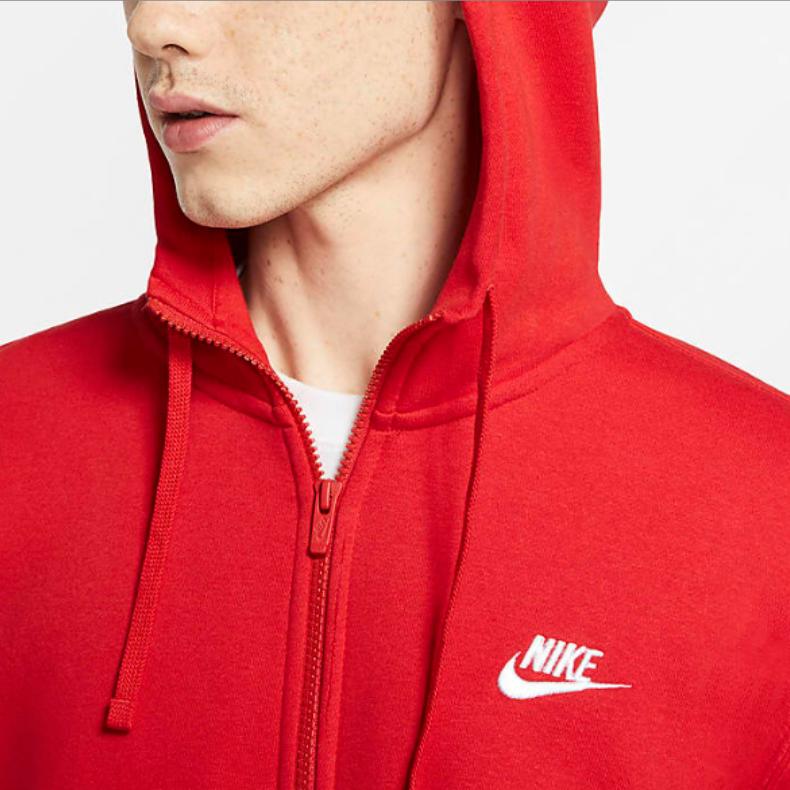 New Nike Sportswear Club Fleece Sweatshirt Men's University Red BV2646-657