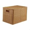 Aufbewahrungskorb aus Kunst rattan mit Deckel Handgeflochtene Organizer-Box Kunststoffbehälter