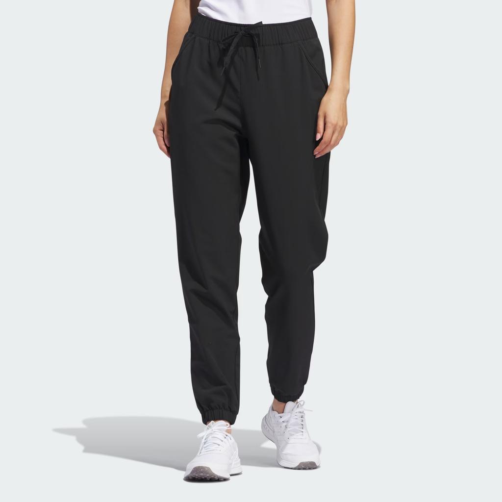 Adidas Ultimate365 Joggers Solid Color Drawstring Cuffed Knit Sports Pants Women Joggers Black IU0437