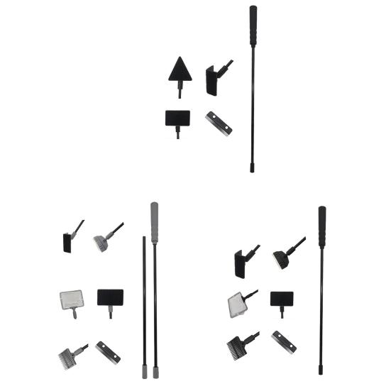 1 Set Fish Tank Brushes 120-Degree Adjustment Adjustable Length Strong Rod Body