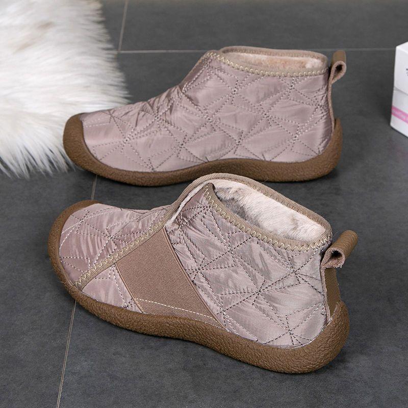 Autumn and winter new high-top cotton shoes piled thickened mother shoes soft sole lightweight cotton shoes