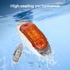 6-LED Truck Trailer Side Marker Light Clearance Turn Signal Warning Light Chrome Plated Waterproof Housing Lamp for Vehicles