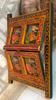 Painted Jharokha Wooden Frame: Antique Hindu God Ganesha Wall Decor