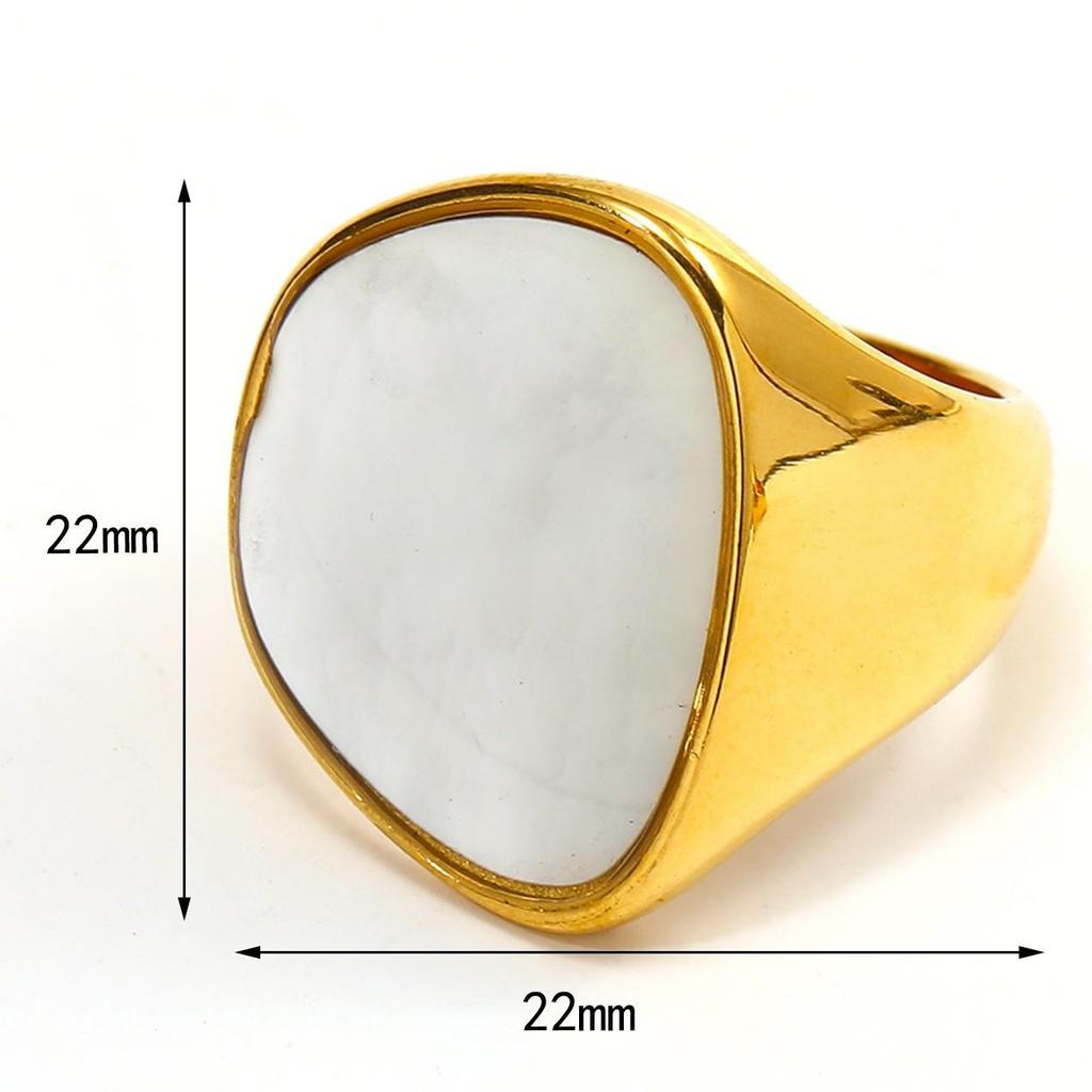Europäischer & Amerikanischer Stil 18K Edelstahl Tropfglasur Ringe – Unregelmäßig, Kreativ, Nicht verblassender Schmuck.