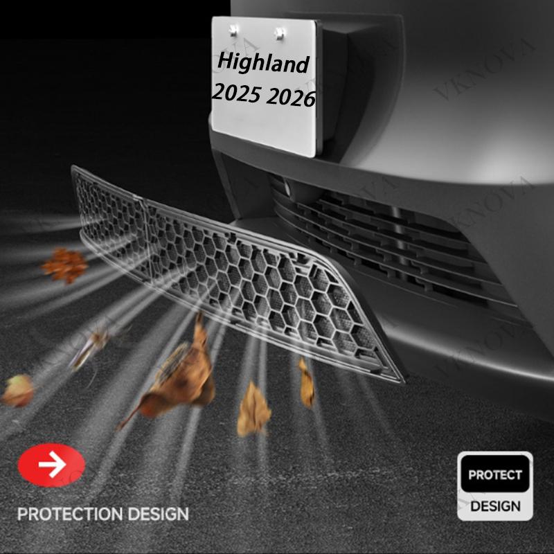 For Tesla Model 3 Highland 2026 2026 Lower Bumper Anti Insect Net Anti-dustproof Air Vent Grille Cover Insect-proof Front Inlet