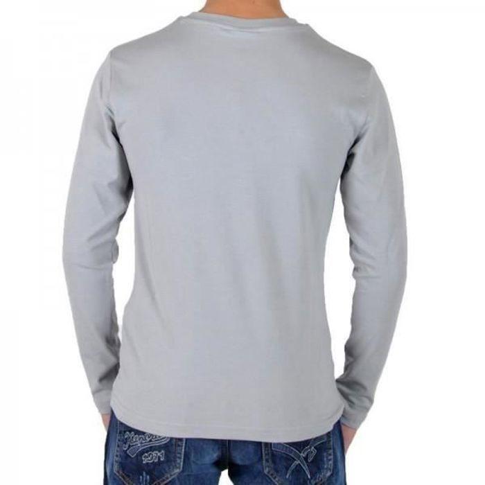 T-shirt enfant - REDSKINS - TRACAL - Manches longues - Col arrondi - Gris