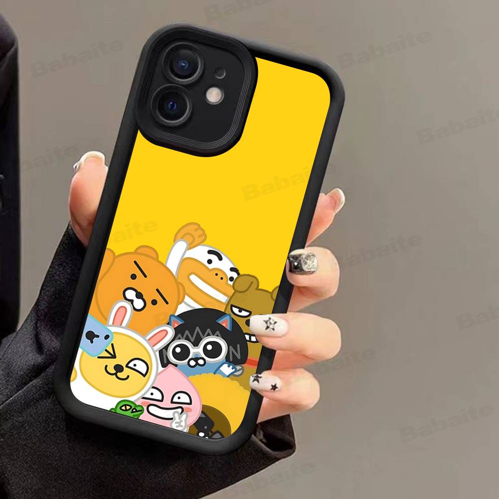 Cartoon K-KAKAO CUTE F-FRIENDS Phone Case For IPhone 17 16 15 14 13 12 11 Pro Max Plus Mini Luck Cover