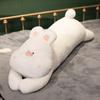 Kawaii Giant Animal Long Pillow Lying Bunny Big Mouthed Cat Cartoon Stuffed Cute Pug Doll Baby Sleep Cushion Pillow  Xmas Gifts