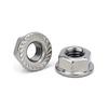 Set of 20 Hex Flange 304 Stainless Steel Hex Lock Nuts Nuts, M3, M4, M5, M6, M8, M10, (M6)