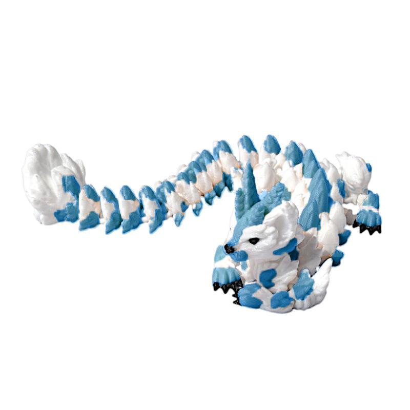 3D Printing Cat Dragon Full Articulated Toys Simulation Chinese Dragon Joint Movable Model Home Desktop Decoration Toy