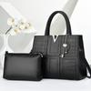 Pu Crocodile Textured Shoulder Bag With Splicing Design For Daily Use Women
