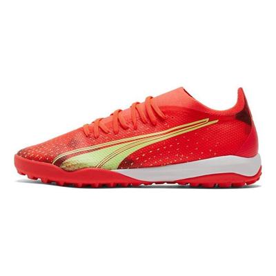 Ultra Match Round Toe Lace-Up TT (Rubber Studs) Soccer Shoes Men Soccer Shoes Orange Green 106903-03