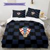 Croatian Football Federation  Pattern Bedding Quilt Set  Home Decoration  Gift (1 * Duvet Cover + 2 * Pillowcase  Without Core)