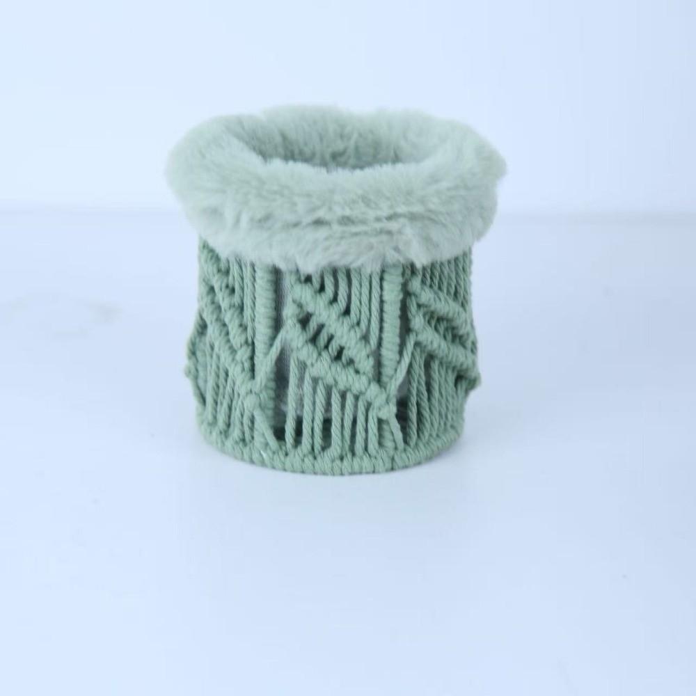 Hollow Out Desk Organizer Boho Style Makeup Brush Holder Storage Basket Bedside Table