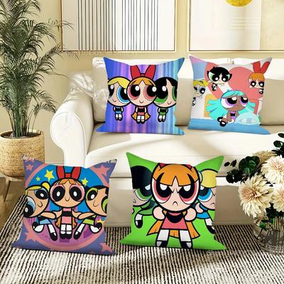1 pièce Coussin Classique Dessin Animé T-Les Supers Nanas Chambre à Coucher Canapé Loisir Confort Coussin Voiture Salon Décoration de la Maison