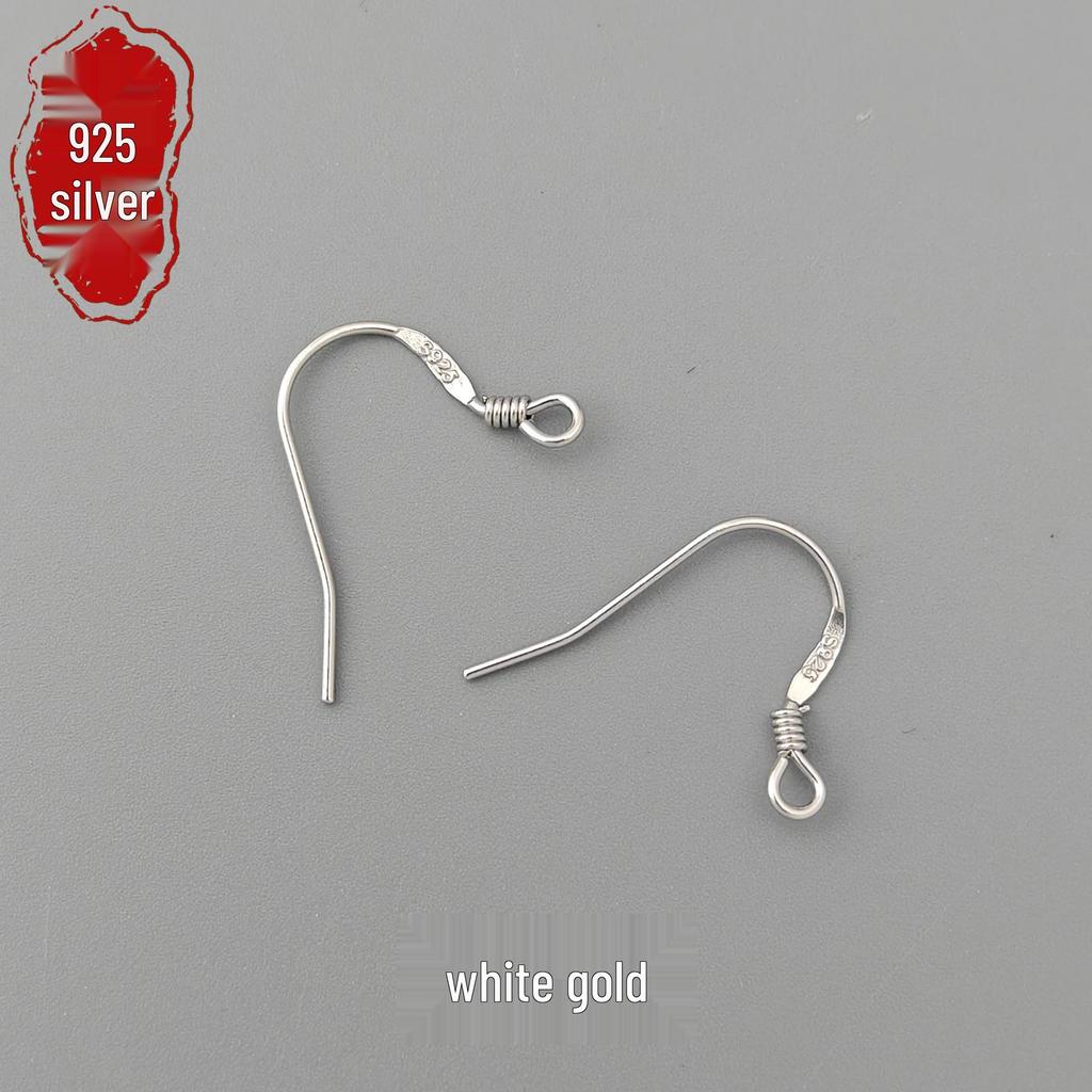 Ganci per Orecchini Fai da Te in Argento Sterling S925 Stile Cinese - Ornamenti Fatti a Mano in Stile Nazionale