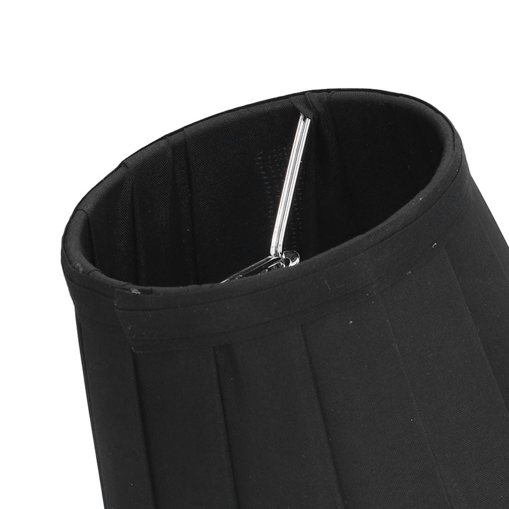 3PCS Cloth Lampshade E14 Clip On Fabric Lamp Cover for Chandelier Wall Lamp Home Decor(Black )