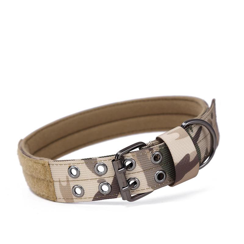 Pet K9 Tactical Dog Collar Adjustable Double Buckle German Shepherd  Training Leash And Collar Set Large Medium Dogs Accessories