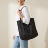 Canvas Large-capacity Tote Bag Large Capacity Vintage Shoulder Bag Polka Dot Handbag Korean Style