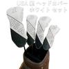 Golf Driver Wood Utility UT Single and H USA Headcover, Cover, Cover, Cover, Cover, Cover, 1, 3, 5, Sizes, (H Size, Black)