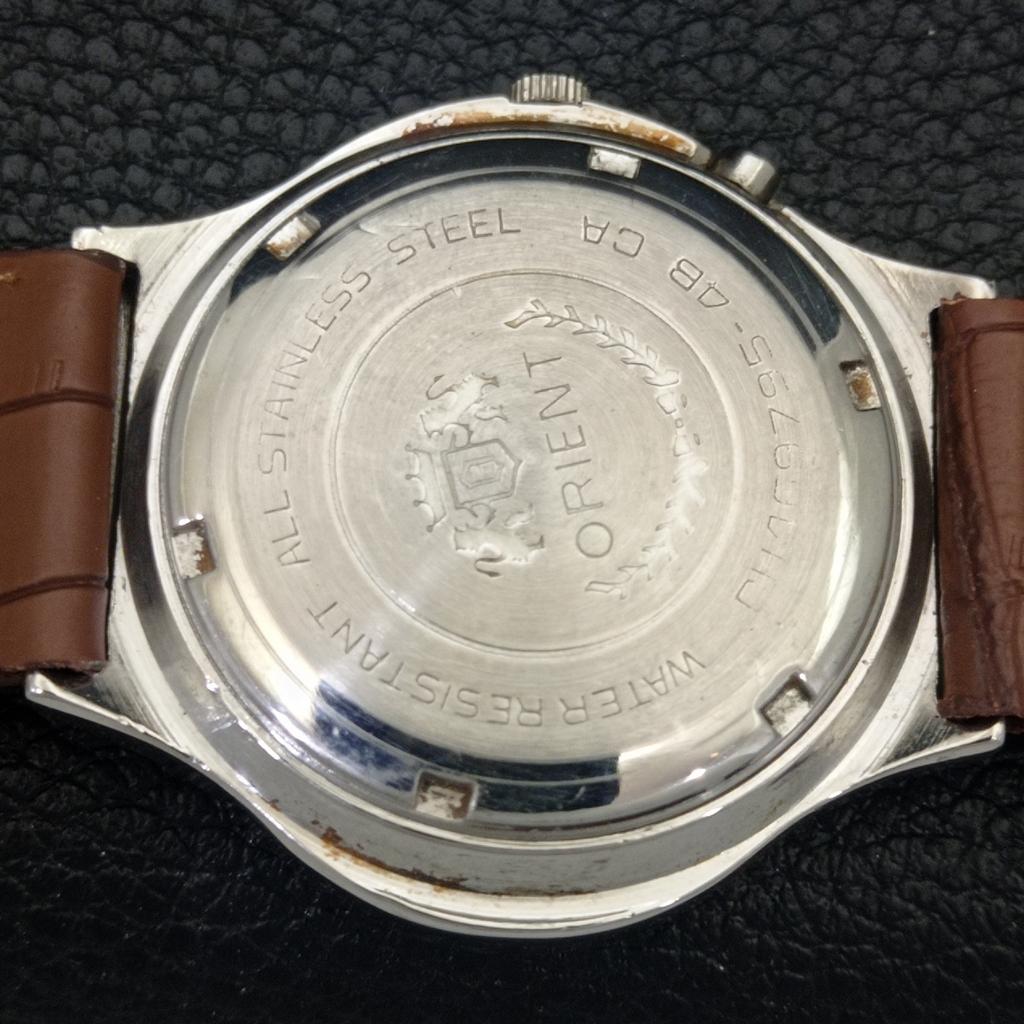 AUTOMATIC VINTAGE ORIENT CRYSTAL JAPAN 46941 MENS ORIGINAL DIAL WATCH A703381-1