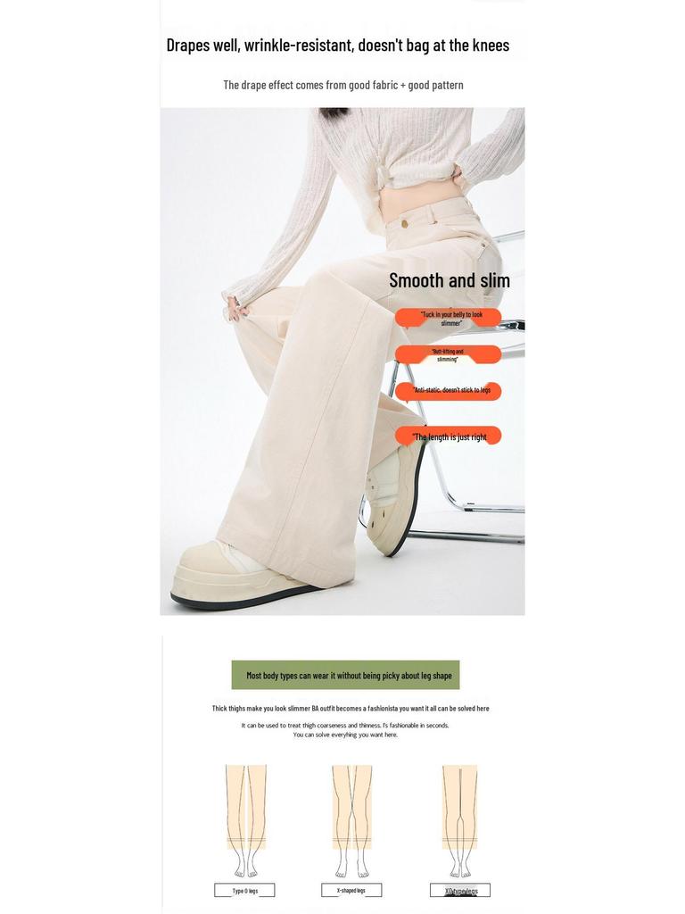 Women's Modern Stylish Versatile Wide-Leg Work Pants - 2026 Spring Collection