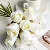 Elegant Home Decor 6-Head Artificial Rose Flower Bouquet, Perfect for Wedding, Parties, Holidays, and Birthdays