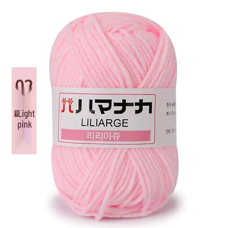 4-Ply Milk Cotton Yarn: Medium-Thick Baby Yarn for Hand-Knitted Scarves, Crochet Shoes, Dolls, and DIY Projects.