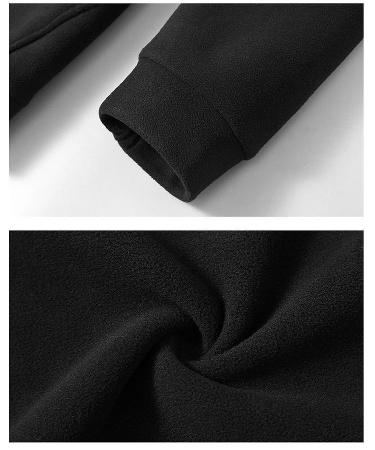 Men's Plus Size Thick Fleece Hooded Jacket - Extra Warm and Composite Design