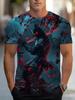 Camiseta Retro Masculina com Estampa Gráfica 3D - Perfeita para o Dia a Dia e Férias