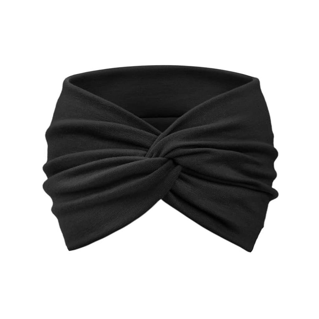 Women's Twisted Wide Headband, Elastic Cross Knotted Hairband for Sports Casual Wear