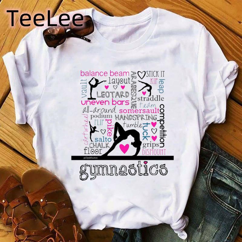 Gym Art Tee Shirt Femme Ballet Dancer Gymnast Lover Birthday Gift Tops Girls Summer Print Gymnastics Casual T Shirt Unisex