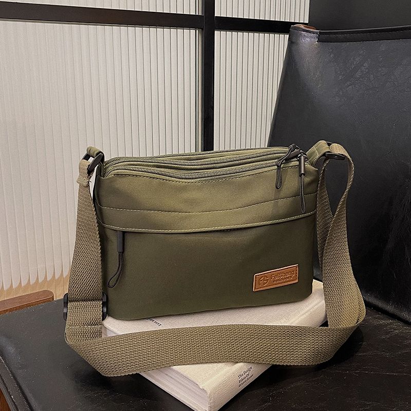 

Женская повседневная сумка через плечо из нейлоновой ткани с несколькими карманами, небольшая вместимость, сумка-хобо, весенняя модная сумка-мессенджер зелёный