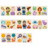 3D Geometric Character Profession Wooden Puzzle: Interactive Educational Cognitive Toy for Early Learning