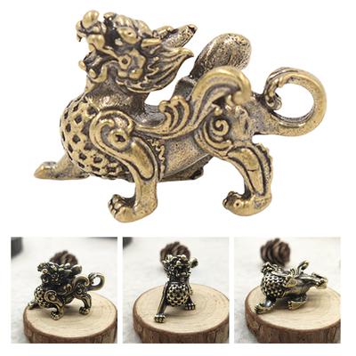 Chinese Brass Fengshui Dragon Statue Figurine for Wealth Luck Prosperity Fengshui Charm Sculpture Wealth Gift for Friend