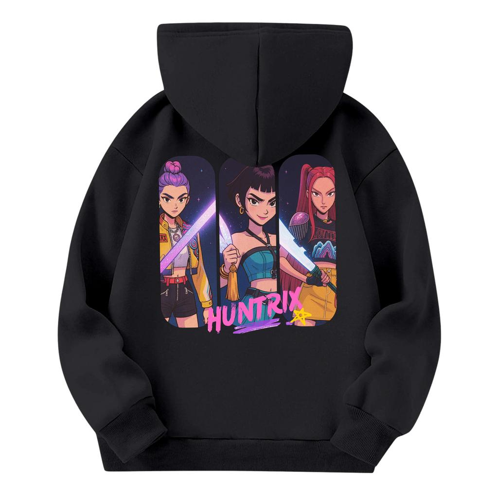 Child Fashion Lightweight Long Sleeve Pullover With Pockets  Print Hoodie