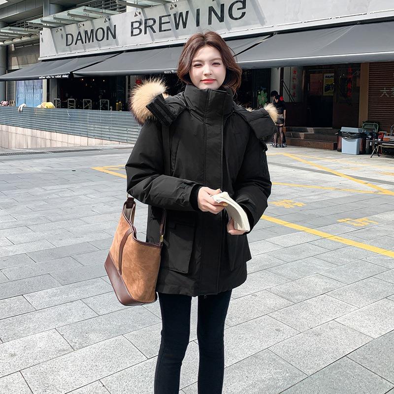 Tooling Large Fur Collar Down Cotton-padded Clothes Female Students Loose Thickened Cotton-padded Clothes Winter Pie Overcome Cotton-padded Jacket