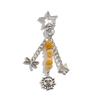 Sweet And Cool Geometric Star And Moon Keychain, Simple Idyllic Irregular Gravel Butterfly Pendant Pendant.