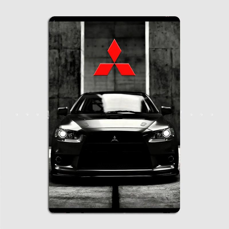 Lancer Evolution Evo X 3000 GT Oldtimer Retro Poster Metallschild Poster Schlafzimmer Interieur Wand Heimdeko Raumdekoration