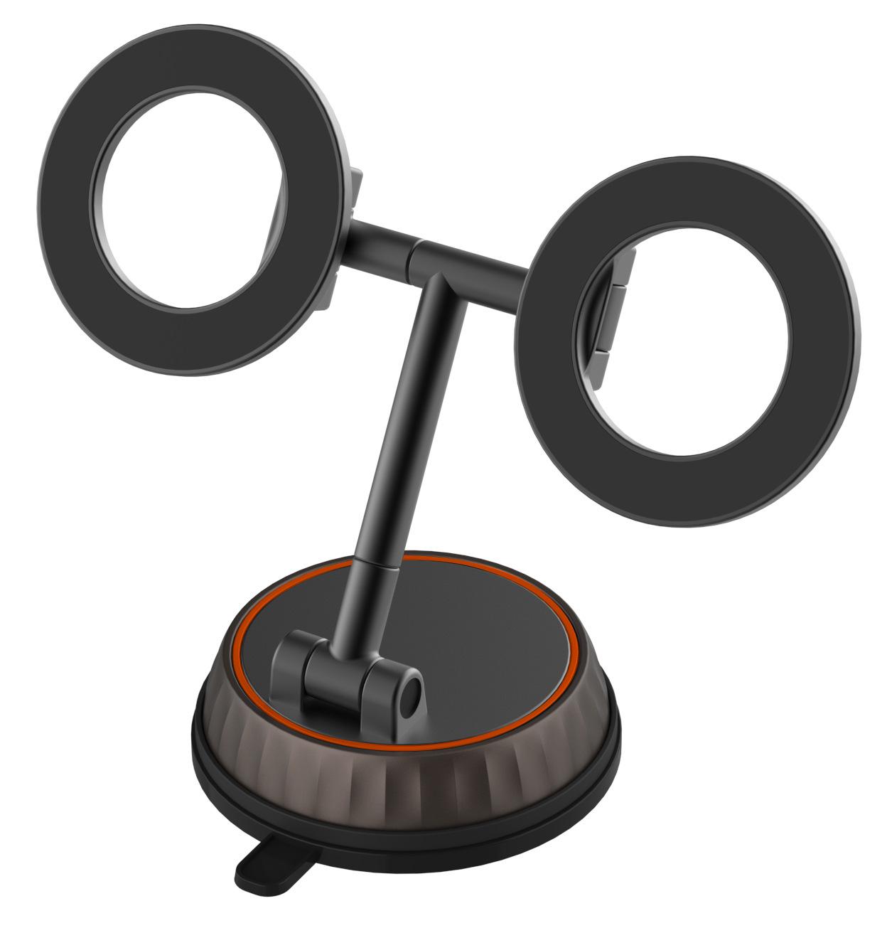 Dual Car Phone Holder with Suction Cup for Versatile Use