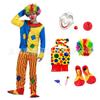 Halloween Clown Costume Set for Adults: Circus Outfit with Wig and Mask