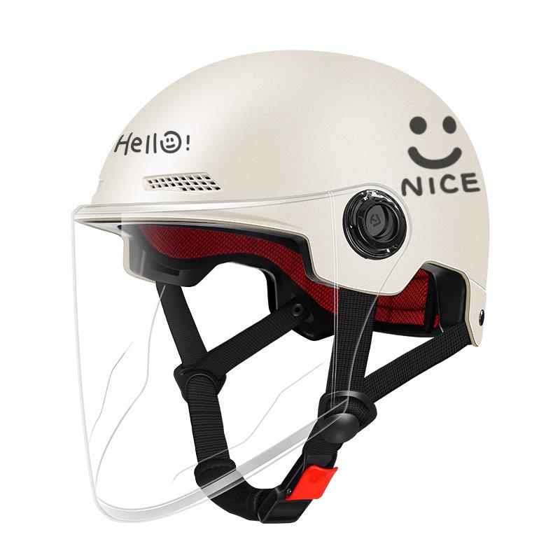 Cycling Helmet, Electric Vehicle Women's New National Standard Summer Sun Protection Motorcycle Men's Safety Helmet Summer Four Seasons Half Helmet