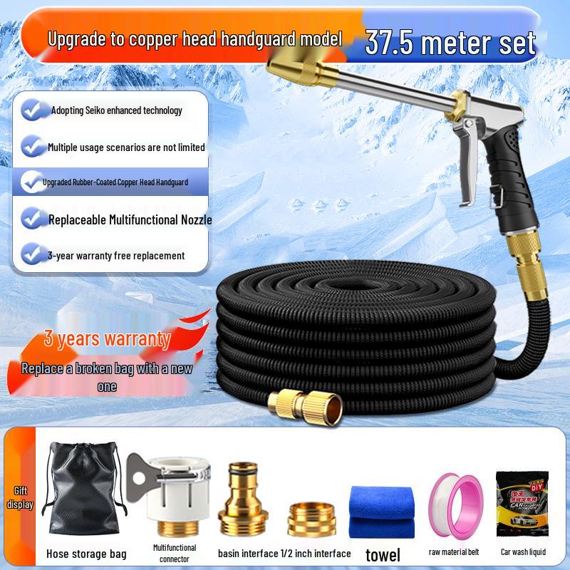 High-Pressure Car Wash Water Gun with Telescopic Hose