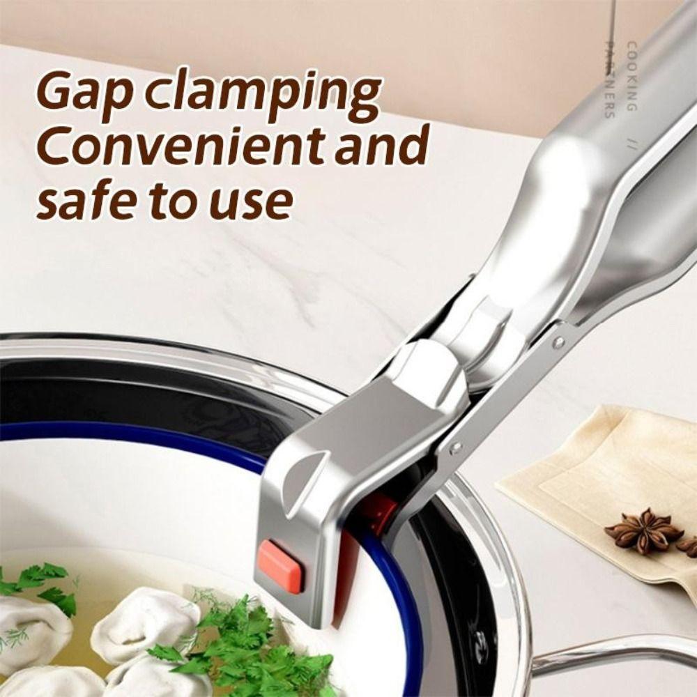 1Pcs Thickened Anti-scalding Clip Stainless Steel Pot Pan Gripper Clip Dish Clamp  Kitchen Supplies