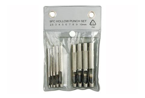 LEATHER PUNCH SET 9 PCS 2.5-10 - W-76705