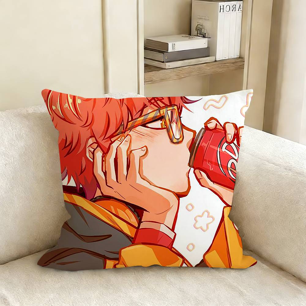 Anime MMystic MMessenger Game Various Sizes Square Pillow Case For Car Home Bedchamber Decor