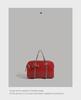 Korean-Style Boston Wax Leather Handbag with Bow Accent
